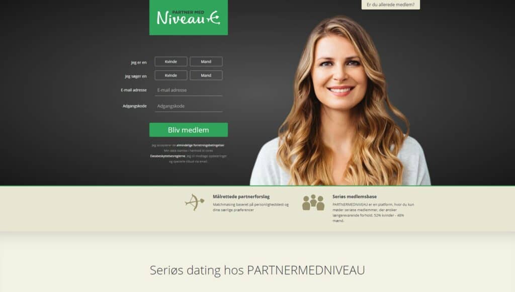 Partnermedniveau - Elitedating-sider