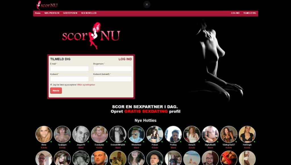 ScorNU screenshot - sexdating sider