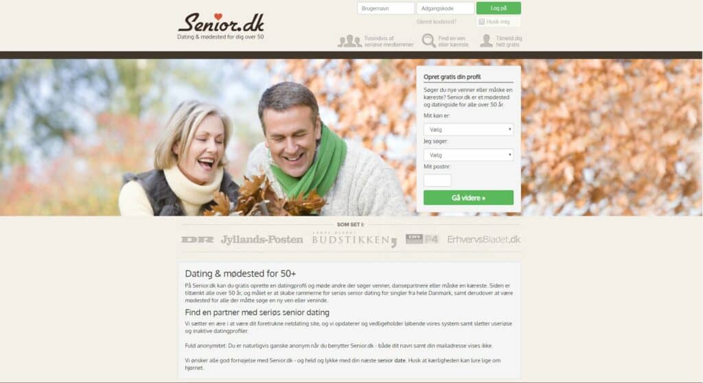 Senior.dk - anmeldelse, priser og kønsfordeling