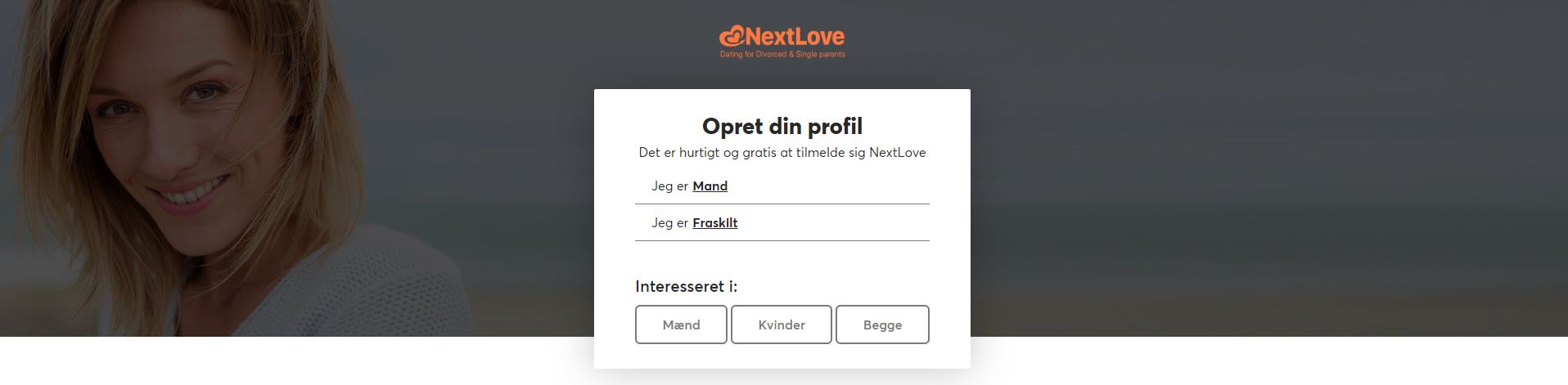 NextLove oprettelse