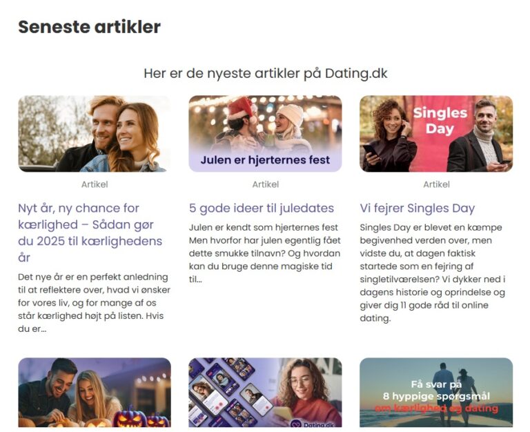 Dating.dk Artikler og tips